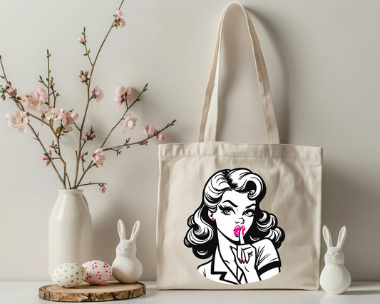 Vintage Chic Cotton Tote Bag - Stylish & Functional for Everyday Use